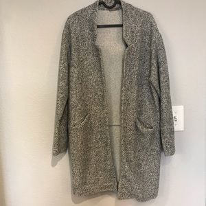 Gray and white speckled Zara Coat